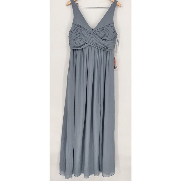 Birdy Grey women's Dress Dusty Blue Size Xlarge Long Party Dress Bridesmaids‎ - Picture 5 of 12